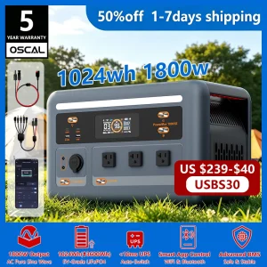OSCAL PowerMax 1800se 1800W/120V Portable Power Station