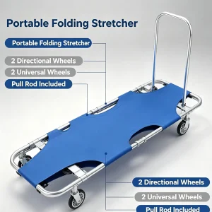 Blue Folding Emergency Stretcher